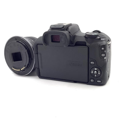 【全額返金保証】【最速発送】Canon デジタル一眼 EOS R50 RF-S18-45 IS STM レンズキット [ブラック] 美品 動作確認済