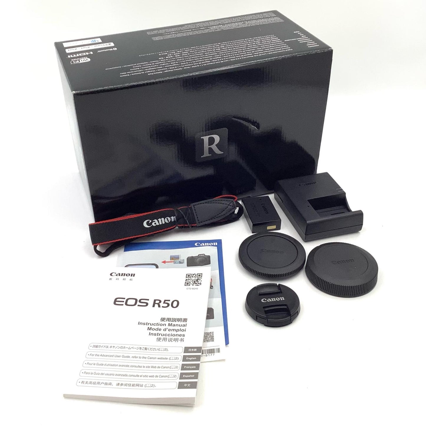 【全額返金保証】【最速発送】Canon デジタル一眼 EOS R50 RF-S18-45 IS STM レンズキット [ブラック] 美品 動作確認済