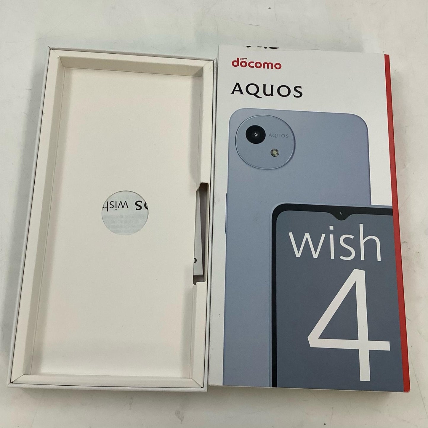 【最速発送】SHARP AQUOS wish 4 64GB ブルー SIMフリー SH-52E 白ロム【難有】