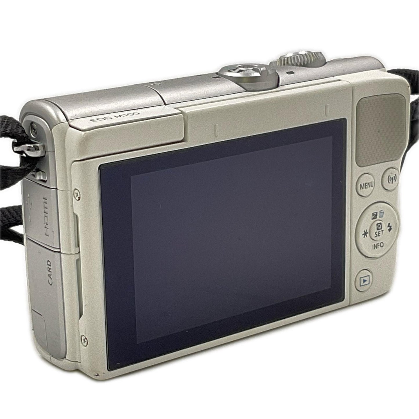 【全額返金保証】【最速発送】Canon デジタル一眼 EOS M100 ボディ ホワイト 動作確認済