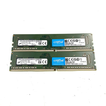 【全額返金保証】【最速発送】Micron Technology メモリ デスクトップ用DDR4 PC4-25600 8GBX2枚組 MTA4TF1G64AZ-3G2E1 美品 動作確認済