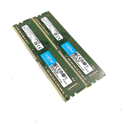 【全額返金保証】【最速発送】Micron Technology メモリ デスクトップ用DDR4 PC4-25600 8GBX2枚組 MTA4TF1G64AZ-3G2E1 美品 動作確認済
