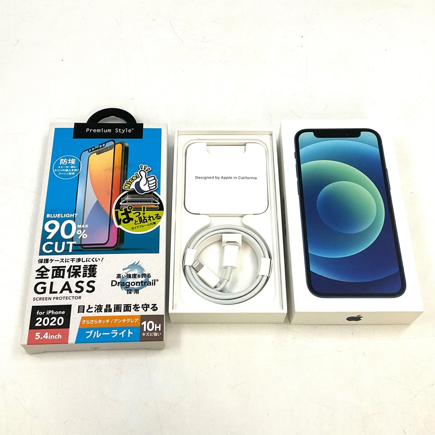 【全額返金保証】【最速発送】Apple iPhone iPhone mini 12 mini 64GB ブルー Softbank SIMフリー 白ロム 動作確認済 82%