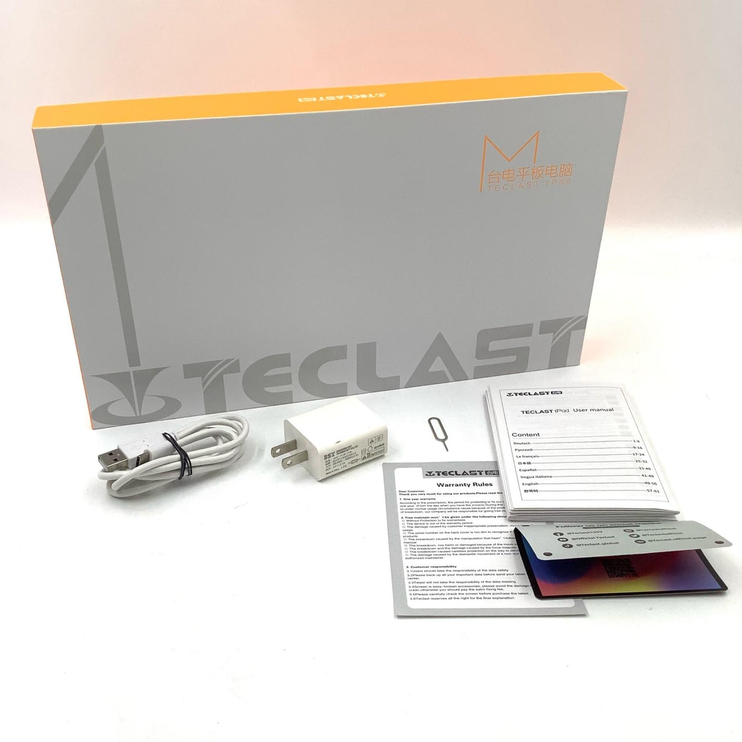 【全額返金保証】【最速発送】TECLAST M40 ROW 10インチ 128GB SIMフリー 白ロム 美品 動作確認済