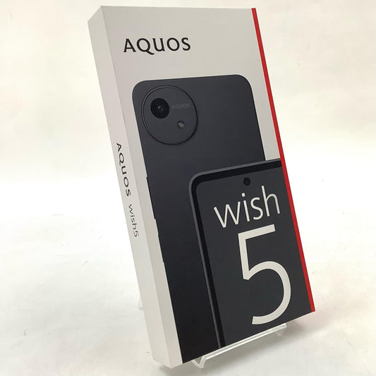 【全額返金保証】【最速発送】 AQUOS wish5 64GB ブラック系 docomo SIMフリー SH-52F 白ロム 新品未開封 即納OK