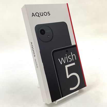 【全額返金保証】【最速発送】 AQUOS wish5 64GB ブラック系 docomo SIMフリー SH-52F 白ロム 新品未開封 即納OK