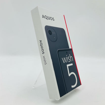 【全額返金保証】【最速発送】 AQUOS wish5 64GB ブラック系 docomo SIMフリー SH-52F 白ロム 新品未開封 即納OK