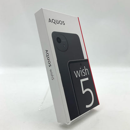 【全額返金保証】【最速発送】 AQUOS wish5 64GB ブラック系 docomo SIMフリー SH-52F 白ロム 新品未開封 即納OK