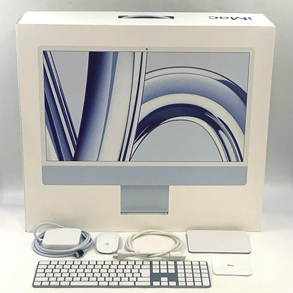 【全額返金保証】【最速発送】Apple iMac 24インチ Apple M3 24GB 1TB ブルー 美品 動作確認済