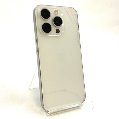 【最速発送】Apple iPhone iPhone 15 Pro 256GB ホワイトチタニウム docomo 白ロム【難有】 86%