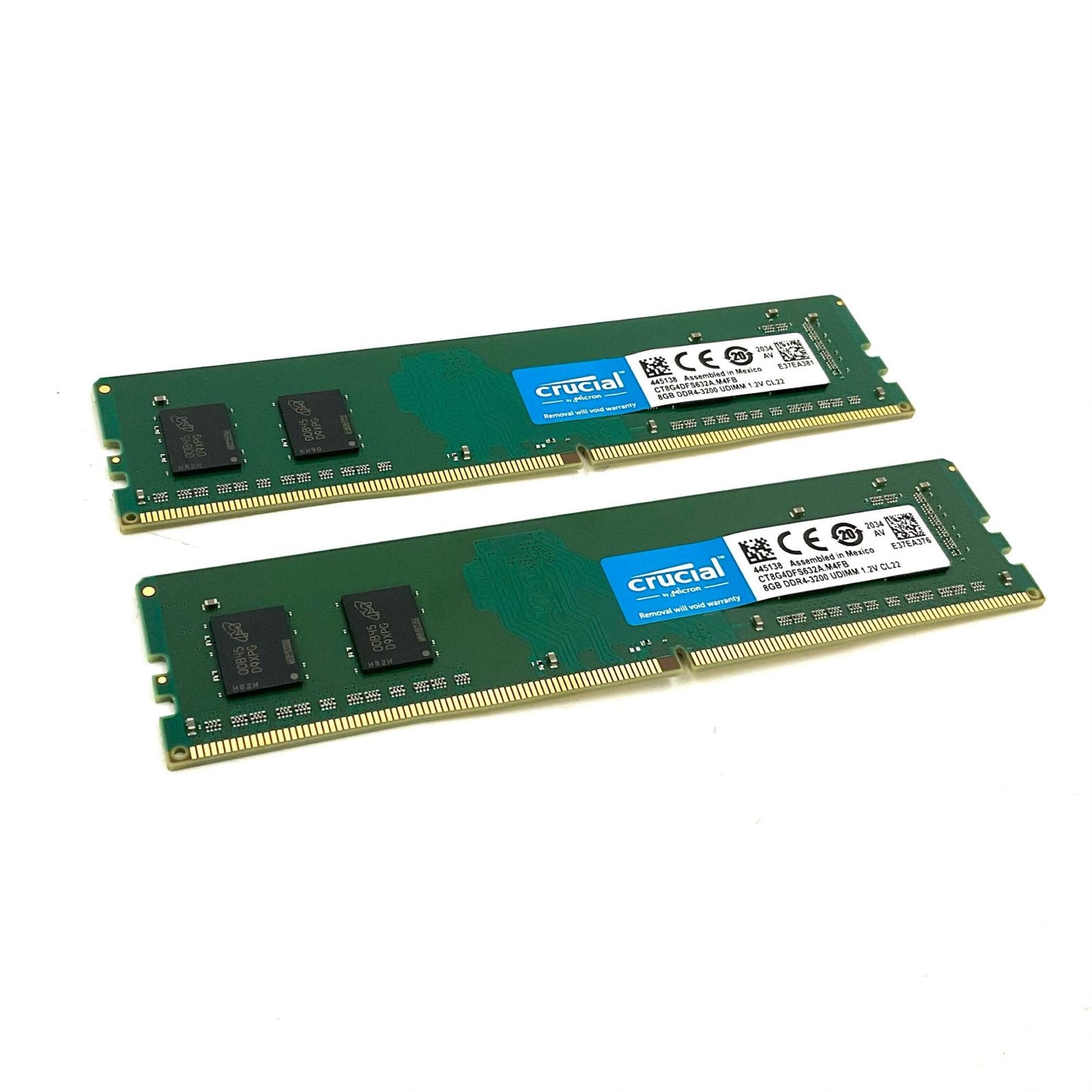 【全額返金保証】【最速発送】crucial メモリ DDR4 PC4-25600 8GBX2枚組 合計16GB CT8G4DFS632A 美品 動作確認済