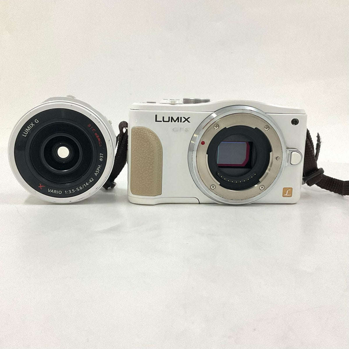 【全額返金保証】【最速発送】Panasonic デジタル一眼 LUMIX DMC-GF6X 電動ズームレンズキット ホワイト 動作確認済