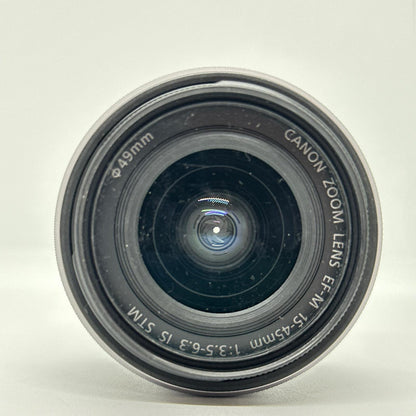 【全額返金保証】【最速発送】 デジタル一眼 EOS M10 EF-M 15-45mm F3.5-6.3 IS STM レンズキット ホワイト 動作確認済