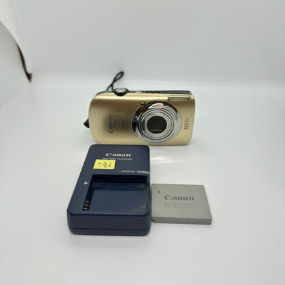 【全額返金保証】【最速発送】 コンパクトデジタルカメラ IXY DIGITAL 510 IS ゴールド 動作確認済