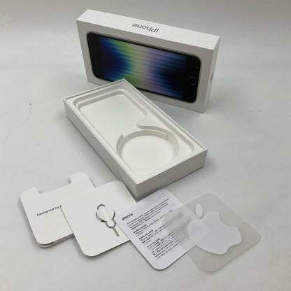 【全額返金保証】【最速発送】Apple iPhone iPhone SE（第3世代） 128GB スターライト Softbank 白ロム 美品 動作確認済 85%