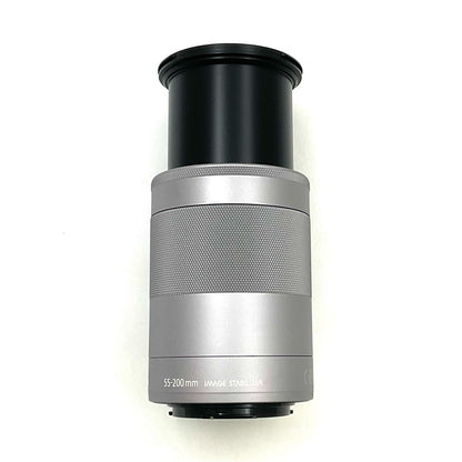 【全額返金保証】【最速発送】Canon EF-M 55-200mm F4.5-6.3 IS STM [シルバー] 超美品 動作確認済