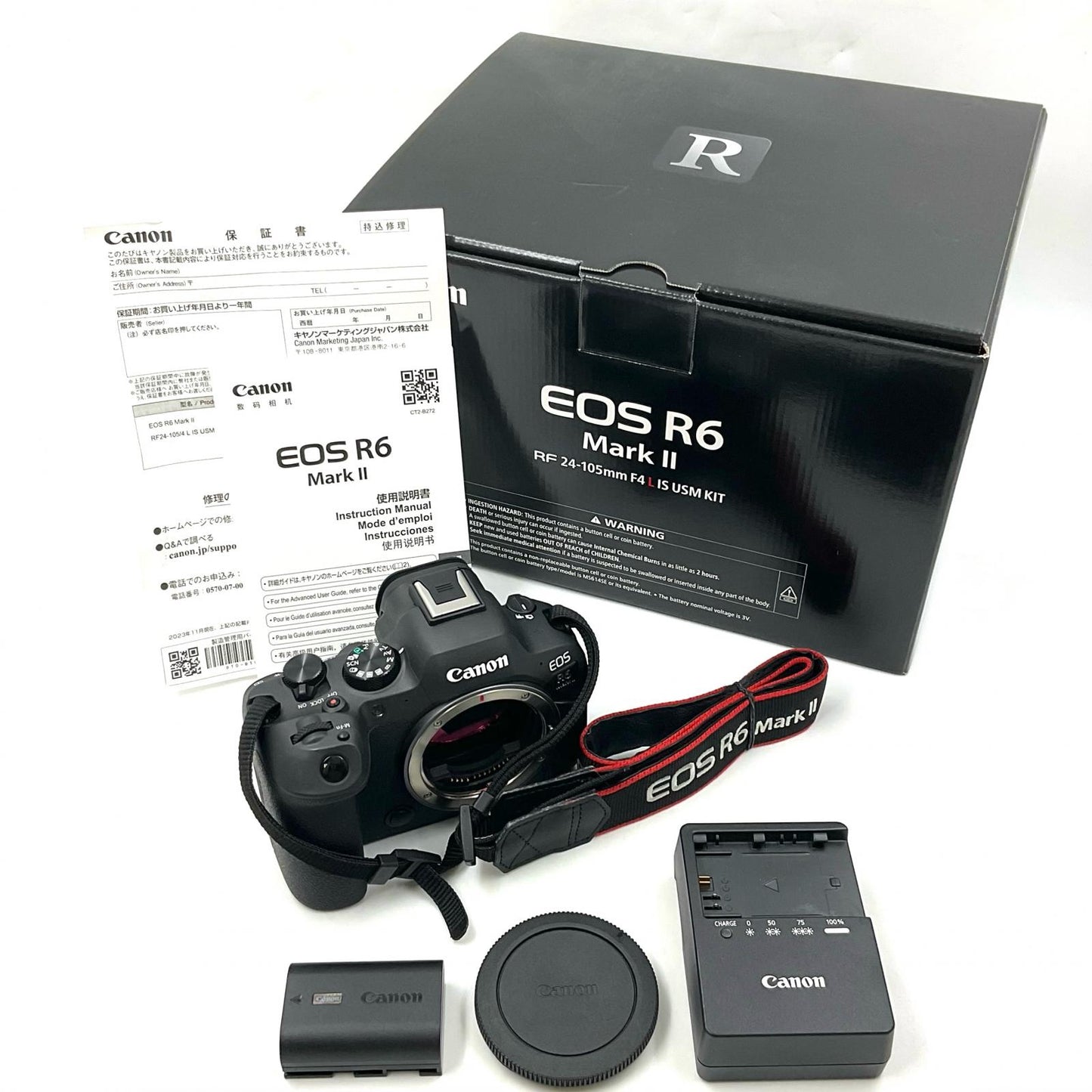 【全額返金保証】【最速発送】Canon デジタル一眼 EOS R6 Mark II ボディ ブラック 美品 動作確認済