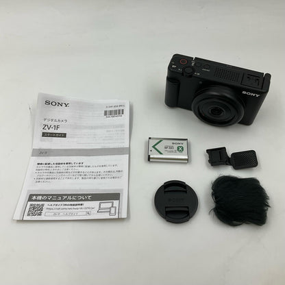 【全額返金保証】【最速発送】SONY コンパクトデジタルカメラ VLOGCAM ZV-1F ブラック 美品 動作確認済
