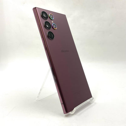 【全額返金保証】【最速発送】SAMSUNG Galaxy S22 Ultra 256GB バーガンディ docomo SC-52C 白ロム 動作確認済