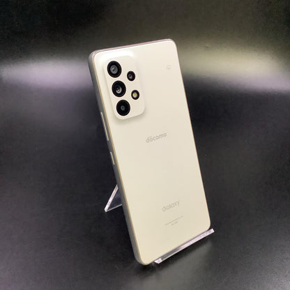 【全額返金保証】【最速発送】SAMSUNG Galaxy A53 5G 128GB オーサムホワイト docomo SC-53C 白ロム 動作確認済