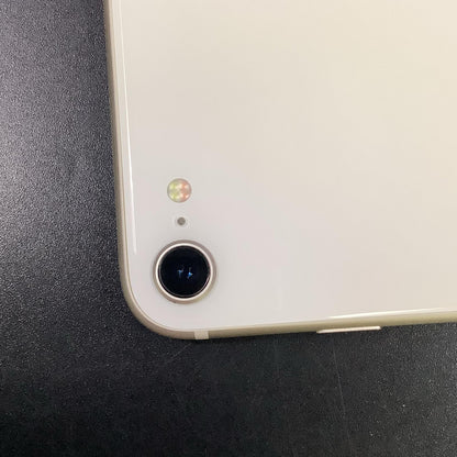【全額返金保証】【最速発送】Apple iPhone iPhone SE（第3世代） 64GB スターライト Softbank SIMフリー 白ロム 美品 動作確認済 85%