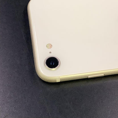 【全額返金保証】【最速発送】Apple iPhone iPhone SE（第3世代） 64GB スターライト Softbank SIMフリー 白ロム 美品 動作確認済 95%