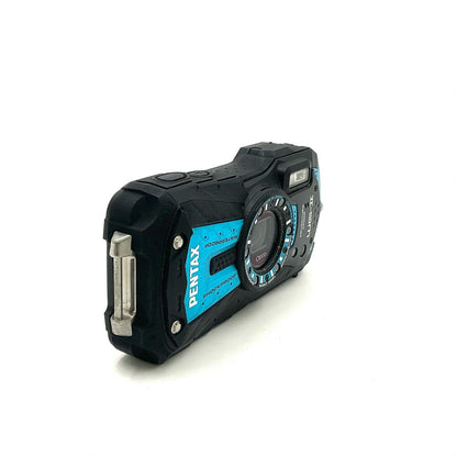 【全額返金保証】【最速発送】PENTAX コンパクトデジタルカメラ Optio WG-2 ブルー 美品 動作確認済