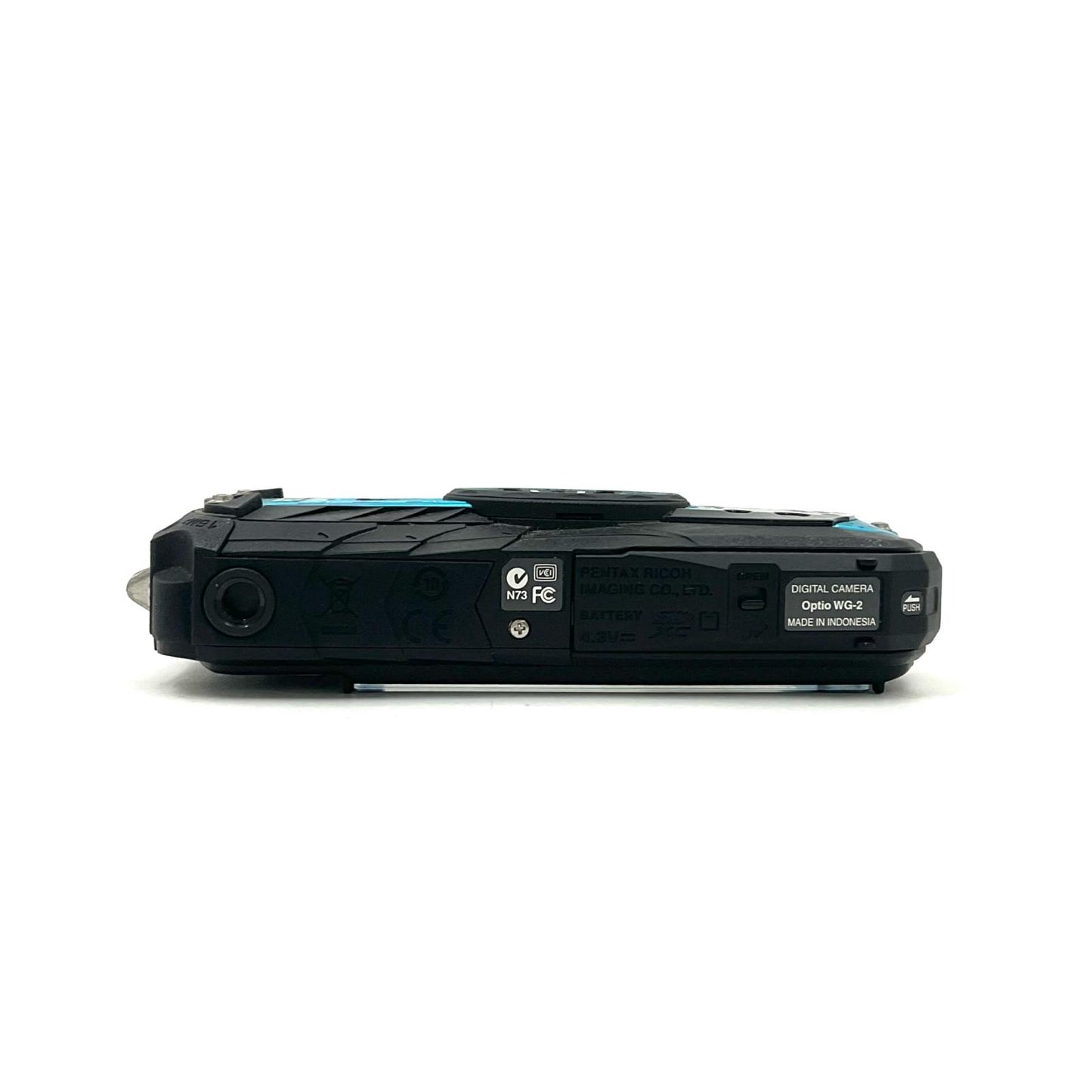 【全額返金保証】【最速発送】PENTAX コンパクトデジタルカメラ Optio WG-2 ブルー 美品 動作確認済