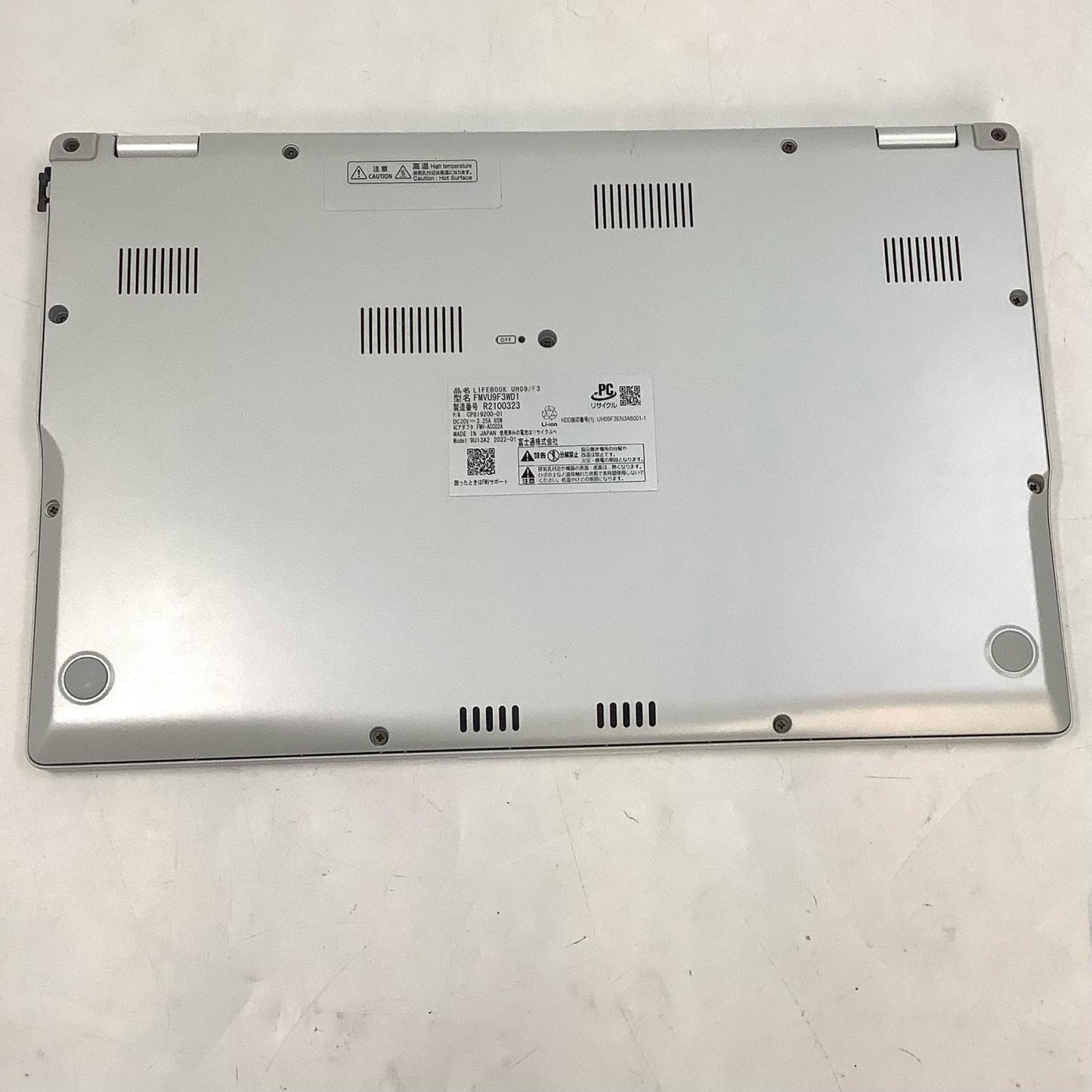 【全額返金保証】【最速発送】FUJITSU LIFEBOOK UH09/F3 FMVU9F3WD1 intel core i5-1135G7 8GB M.2 SSD 256GB 87% 美品 動作確認済