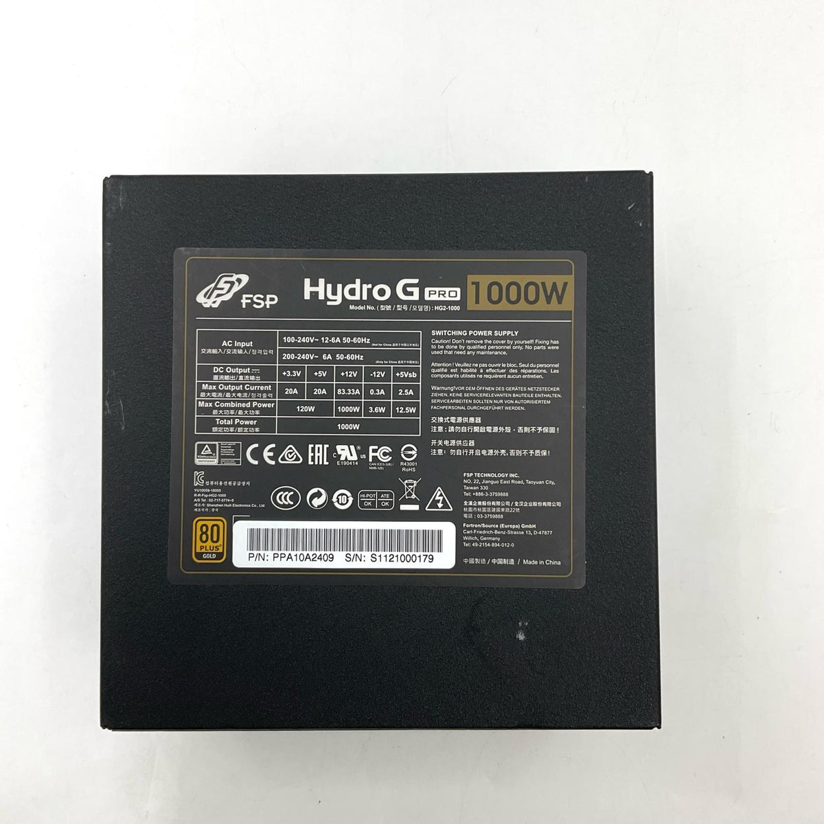 【全額返金保証】【最速発送】FSP 電源ユニット Hydro G Pro 美品 動作確認済