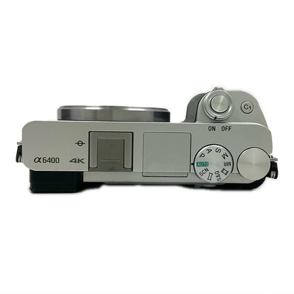 【全額返金保証】【最速発送】Sony デジタル一眼 α6400 ILCE-6400 ボディ シルバー 美品 動作確認済