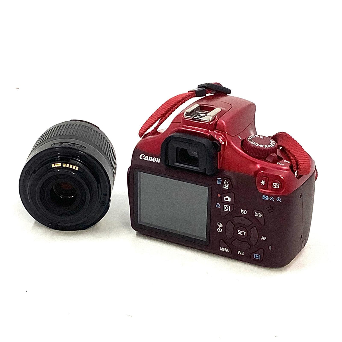 【最速発送】Canon デジタル一眼 EOS Kiss X50 EF-S18-55 IS II レンズキット レッド【難有】