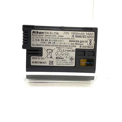 【全額返金保証】【最速発送】Nikon Li-ionリチャージャブルバッテリー EN-EL15b 美品 動作確認済