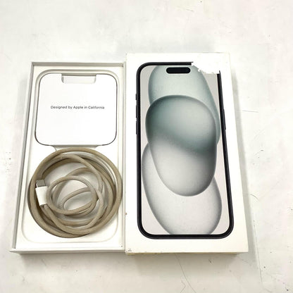 【全額返金保証】【最速発送】Apple iPhone iPhone 15 256GB ブラック au 白ロム 動作確認済 75%