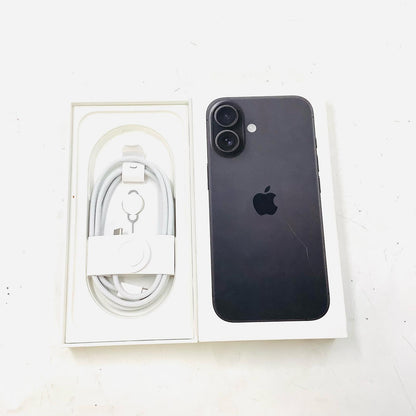 【全額返金保証】【最速発送】Apple iPhone iPhone 16 128GB ブラック SIMフリー 白ロム 動作確認済 90%