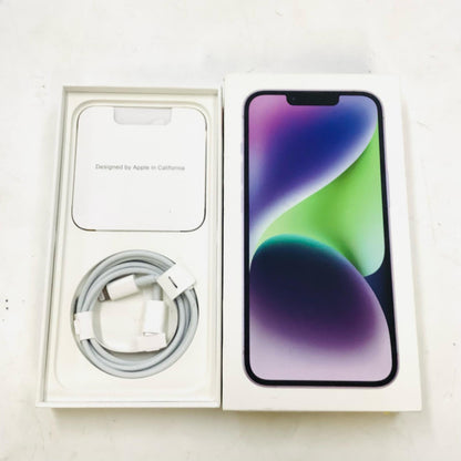 【全額返金保証】【最速発送】Apple iPhone iPhone 14 256GB パープル SIMフリー 白ロム 動作確認済 83%