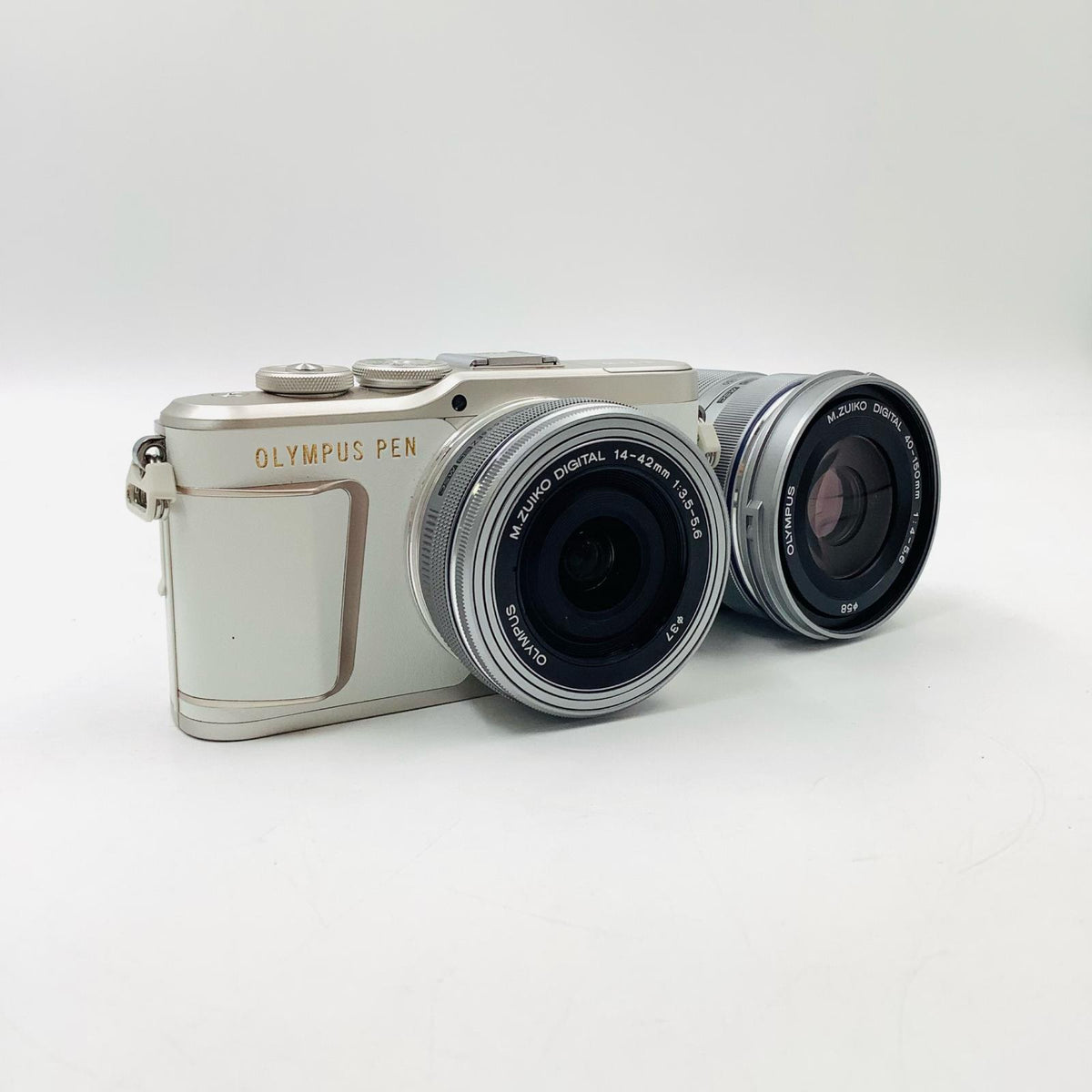 【全額返金保証】【最速発送】OLYMPUS デジタル一眼 PEN E-PL10 EZダブルズームキット [ホワイト] 美品 動作確認済