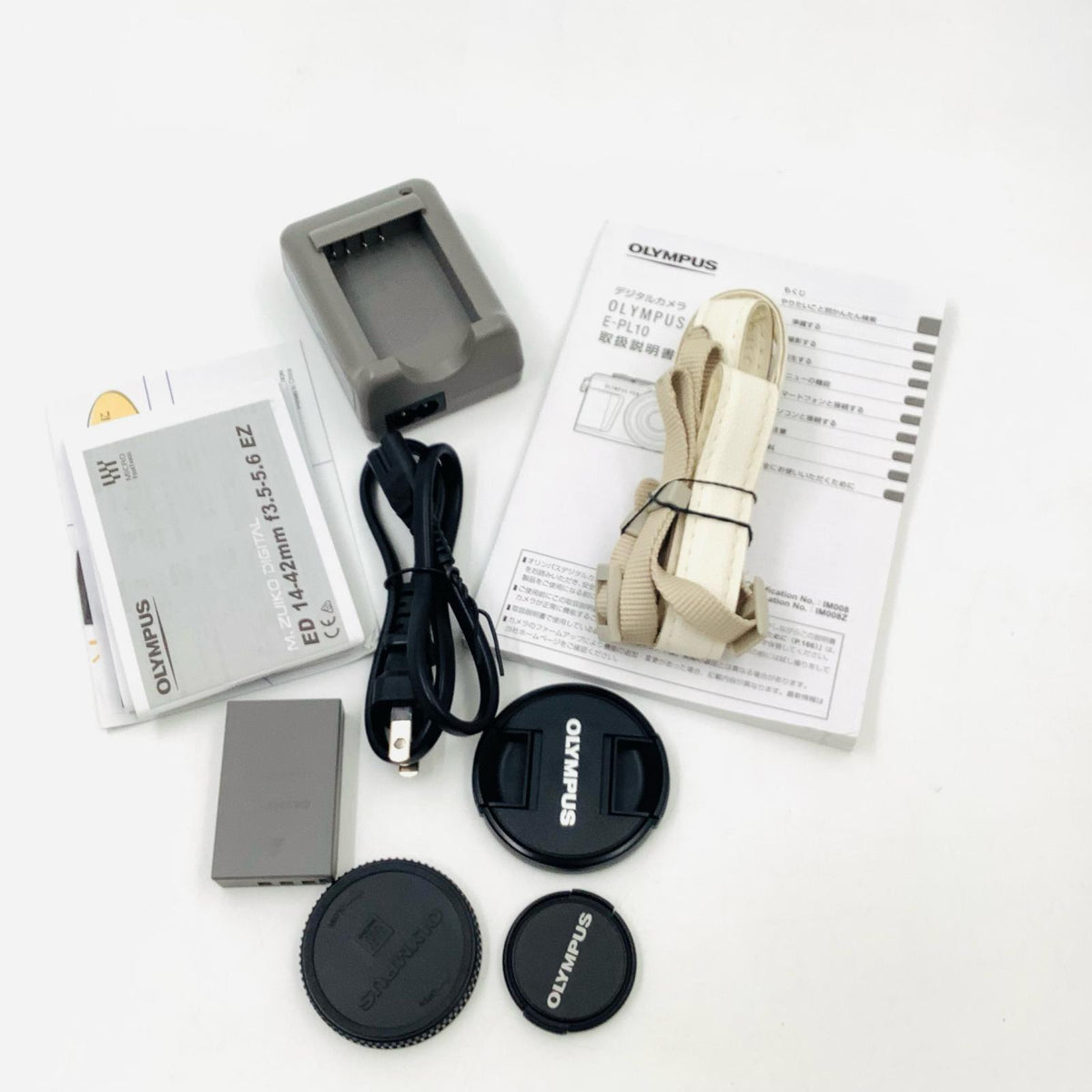 【全額返金保証】【最速発送】OLYMPUS デジタル一眼 PEN E-PL10 EZダブルズームキット [ホワイト] 美品 動作確認済