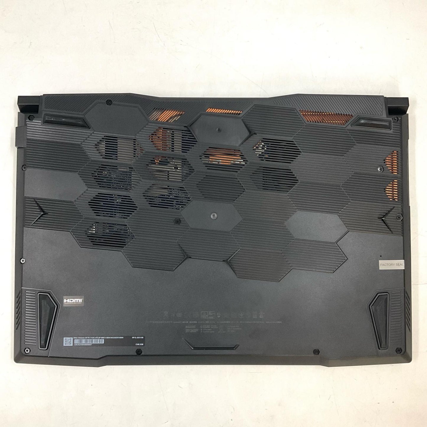 【全額返金保証】【最速発送】MSI GF Katana GF76 11UC i7-11800H 16GB M.2 SSD 512GB RTX 3050 Laptop 77.7% 動作確認済
