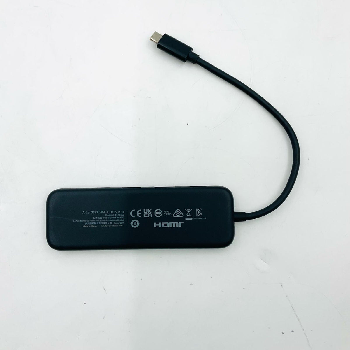 【全額返金保証】【最速発送】ANKER HUB 332　USB-C 美品 動作確認済