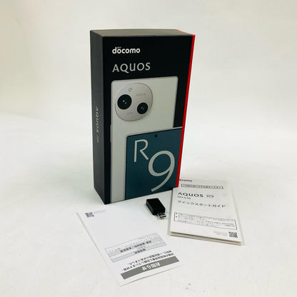 【全額返金保証】【最速発送】SHARP AQUOS R9 256GB ホワイト docomo SIMフリー SH-51E 白ロム 動作確認済