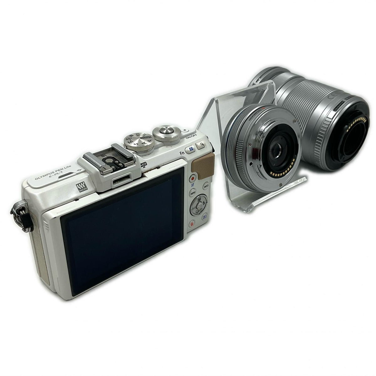 【全額返金保証】【最速発送】OLYMPUS デジタル一眼 PEN Lite E-PL7 EZダブルズームキット ホワイト 動作確認済