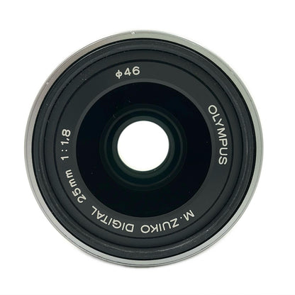 【全額返金保証】【最速発送】OLYMPUS M.ZUIKO DIGITAL 25mm F1.8 [シルバー] 動作確認済
