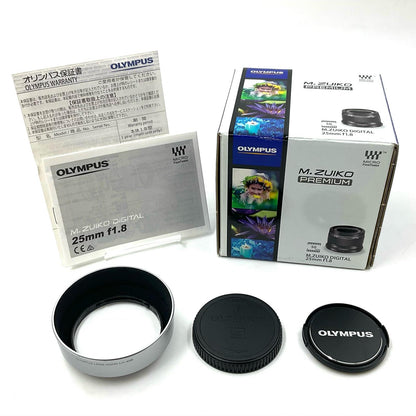 【全額返金保証】【最速発送】OLYMPUS M.ZUIKO DIGITAL 25mm F1.8 [シルバー] 動作確認済