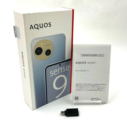 【全額返金保証】【最速発送】SHARP AQUOS sense 9 128GB ブルー 楽天モバイル SIMフリー SH-M29 白ロム 美品 動作確認済