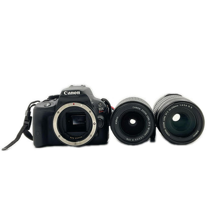 【全額返金保証】【最速発送】Canon デジタル一眼 EOS Kiss X7 ダブルズームキット ブラック 美品 動作確認済