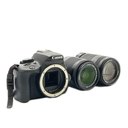 【全額返金保証】【最速発送】Canon デジタル一眼 EOS Kiss X7 ダブルズームキット ブラック 美品 動作確認済