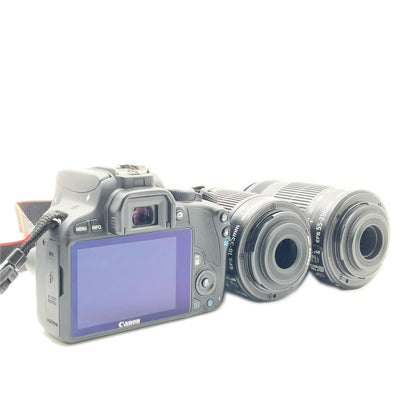 【全額返金保証】【最速発送】Canon デジタル一眼 EOS Kiss X7 ダブルズームキット ブラック 美品 動作確認済