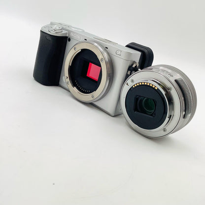 【全額返金保証】【最速発送】 デジタル一眼 α6400 ILCE-6400Y ダブルズームキット シルバー 美品 動作確認済