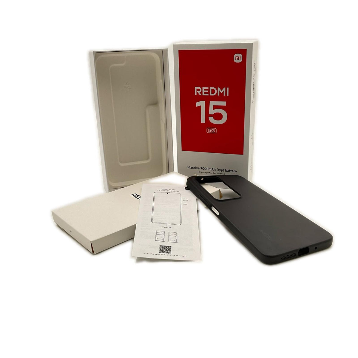 【全額返金保証】【最速発送】Xiaomi Redmi 15 5G 128GB チタングレー SIMフリー 25057RN09R 白ロム 美品 動作確認済